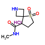 InChI=1/C8H14N2O3S.ClH/c1-9-7(11)6-2-3-14(12,13)8(6)4-10-5-8;/h6,10H,2-5H2,1H3,(H,9,11);1H