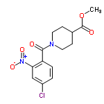 InChI=1/C14H15ClN2O5/c1-22-14(19)9-4-6-16(7-5-9)13(18)11-3-2-10(15)8-12(11)17(20)21/h2-3,8-9H,4-7H2,1H3