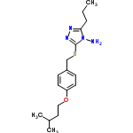 InChI=1/C17H26N4OS/c1-4-5-16-19-20-17(21(16)18)23-12-14-6-8-15(9-7-14)22-11-10-13(2)3/h6-9,13H,4-5,10-12,18H2,1-3H3