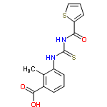 InChI=1/C14H12N2O3S2/c1-8-9(13(18)19)4-2-5-10(8)15-14(20)16-12(17)11-6-3-7-21-11/h2-7H,1H3,(H,18,19)(H2,15,16,17,20)