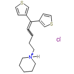 InChI=1/C18H23NS2.ClH/c1-3-9-19(10-4-1)11-5-2-6-18(16-7-12-20-14-16)17-8-13-21-15-17;/h6-8,12-15H,1-5,9-11H2;1H