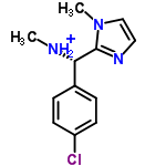 InChI=1/C12H14ClN3/c1-14-11(12-15-7-8-16(12)2)9-3-5-10(13)6-4-9/h3-8,11,14H,1-2H3/p+1/t11-/m0/s1