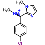 InChI=1/C12H14ClN3/c1-14-11(12-15-7-8-16(12)2)9-3-5-10(13)6-4-9/h3-8,11,14H,1-2H3/p+1/t11-/m1/s1