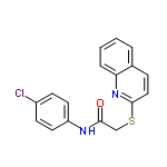 InChI=1/C17H13ClN2OS/c18-13-6-8-14(9-7-13)19-16(21)11-22-17-10-5-12-3-1-2-4-15(12)20-17/h1-10H,11H2,(H,19,21)