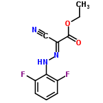 InChI=1/C11H9F2N3O2/c1-2-18-11(17)9(6-14)15-16-10-7(12)4-3-5-8(10)13/h3-5,16H,2H2,1H3/b15-9+