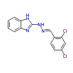 InChI=1/C14H10Cl2N4/c15-10-6-5-9(11(16)7-10)8-17-20-14-18-12-3-1-2-4-13(12)19-14/h1-8H,(H2,18,19,20)/b17-8+