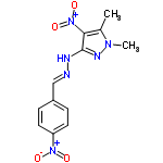 InChI=1/C12H12N6O4/c1-8-11(18(21)22)12(15-16(8)2)14-13-7-9-3-5-10(6-4-9)17(19)20/h3-7H,1-2H3,(H,14,15)/b13-7+