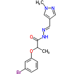 InChI=1/C14H15BrN4O2/c1-10(21-13-5-3-4-12(15)6-13)14(20)18-16-7-11-8-17-19(2)9-11/h3-10H,1-2H3,(H,18,20)/b16-7+