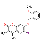 InChI=1/C19H17ClO4/c1-11-12(2)19(21)24-17-9-18(15(20)8-14(11)17)23-10-13-6-4-5-7-16(13)22-3/h4-9H,10H2,1-3H3