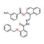 InChI=1/C33H26N2O4/c1-23-10-9-14-26(20-23)33(37)39-31-19-18-25-13-5-6-15-27(25)29(31)21-34-35-32(36)28-16-7-8-17-30(28)38-22-24-11-3-2-4-12-24/h2-21H,22H2,1H3,(H,35,36)/b34-21+