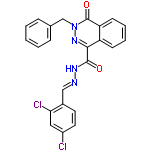 InChI=1/C23H16Cl2N4O2/c24-17-11-10-16(20(25)12-17)13-26-27-22(30)21-18-8-4-5-9-19(18)23(31)29(28-21)14-15-6-2-1-3-7-15/h1-13H,14H2,(H,27,30)/b26-13+