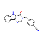 InChI=1/C18H12N4O/c19-9-12-5-7-13(8-6-12)10-22-11-20-16-14-3-1-2-4-15(14)21-17(16)18(22)23/h1-8,11,21H,10H2