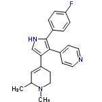 InChI=1/C22H22FN3/c1-15-13-18(9-12-26(15)2)20-14-25-22(17-3-5-19(23)6-4-17)21(20)16-7-10-24-11-8-16/h3-8,10-11,13-15,25H,9,12H2,1-2H3