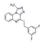 InChI=1/C17H12F2N4S/c1-10-21-22-16-17(20-14-4-2-3-5-15(14)23(10)16)24-9-11-6-12(18)8-13(19)7-11/h2-8H,9H2,1H3