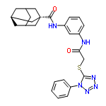 InChI=1/C26H28N6O2S/c33-23(16-35-25-29-30-31-32(25)22-7-2-1-3-8-22)27-20-5-4-6-21(12-20)28-24(34)26-13-17-9-18(14-26)11-19(10-17)15-26/h1-8,12,17-19H,9-11,13-16H2,(H,27,33)(H,28,34)/t17-,18?,19?,26-