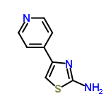 InChI=1/C8H7N3S/c9-8-11-7(5-12-8)6-1-3-10-4-2-6/h1-5H,(H2,9,11)