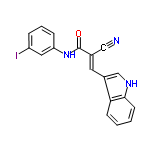 InChI=1/C18H12IN3O/c19-14-4-3-5-15(9-14)22-18(23)12(10-20)8-13-11-21-17-7-2-1-6-16(13)17/h1-9,11,21H,(H,22,23)/b12-8+