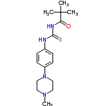 InChI=1/C17H26N4OS/c1-17(2,3)15(22)19-16(23)18-13-5-7-14(8-6-13)21-11-9-20(4)10-12-21/h5-8H,9-12H2,1-4H3,(H2,18,19,22,23)