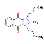 InChI=1/C18H21N2O4/c1-12-19(8-10-23-2)15-16(20(12)9-11-24-3)18(22)14-7-5-4-6-13(14)17(15)21/h4-7H,8-11H2,1-3H3/q+1