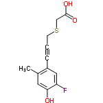 InChI=1/C12H11FO3S/c1-8-5-11(14)10(13)6-9(8)3-2-4-17-7-12(15)16/h5-6,14H,4,7H2,1H3,(H,15,16)