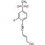 InChI=1/C12H11FO3S/c1-17(15,16)11-7-6-10(12(13)9-11)5-3-2-4-8-14/h2,4,6-7,9,14H,8H2,1H3/b4-2+