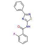 InChI=1/C15H10FN3OS/c16-12-9-5-4-8-11(12)14(20)18-15-17-13(19-21-15)10-6-2-1-3-7-10/h1-9H,(H,17,18,19,20)