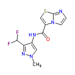 InChI=1/C11H9F2N5OS/c1-17-4-6(8(16-17)9(12)13)15-10(19)7-5-20-11-14-2-3-18(7)11/h2-5,9H,1H3,(H,15,19)