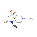 InChI=1/C8H14N2O3S.ClH/c1-10-7(11)6-14(12,13)8(10)2-4-9-5-3-8;/h9H,2-6H2,1H3;1H