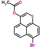 InChI=1/C14H9BrO2S/c1-8(16)17-12-7-18-13-6-5-11(15)9-3-2-4-10(12)14(9)13/h2-7H,1H3