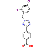 InChI=1/C15H10Cl2N4O2/c16-12-6-5-11(13(17)7-12)8-21-19-14(18-20-21)9-1-3-10(4-2-9)15(22)23/h1-7H,8H2,(H,22,23)