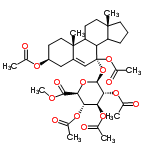 InChI=1/C36H50O14/c1-18(37)44-24-11-15-35(7)23(16-24)17-36(49-22(5)41,27-25-10-9-13-34(25,6)14-12-26(27)35)50-33-31(47-21(4)40)29(46-20(3)39)28(45-19(2)38)30(48-33)32(42)43-8/h17,24-31,33H,9-16H2,1-8H3/t24-,25?,26?,27?,28-,29-,30-,31+,33-,34-,35-,36+/m0/s1