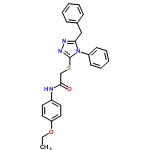 InChI=1/C25H24N4O2S/c1-2-31-22-15-13-20(14-16-22)26-24(30)18-32-25-28-27-23(17-19-9-5-3-6-10-19)29(25)21-11-7-4-8-12-21/h3-16H,2,17-18H2,1H3,(H,26,30)