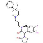 InChI=1/C29H35F2N3O2/c1-32(28(36)27(34-17-4-8-26(34)35)22-9-10-24(30)25(31)20-22)15-5-16-33-18-13-29(14-19-33)12-11-21-6-2-3-7-23(21)29/h2-3,6-7,9-10,20,27H,4-5,8,11-19H2,1H3