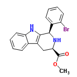 InChI=1/C19H17BrN2O2/c1-24-19(23)16-10-13-11-6-3-5-9-15(11)21-18(13)17(22-16)12-7-2-4-8-14(12)20/h2-9,16-17,21-22H,10H2,1H3/t16-,17-/m1/s1