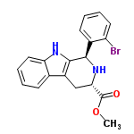 InChI=1/C19H17BrN2O2/c1-24-19(23)16-10-13-11-6-3-5-9-15(11)21-18(13)17(22-16)12-7-2-4-8-14(12)20/h2-9,16-17,21-22H,10H2,1H3/t16-,17+/m0/s1