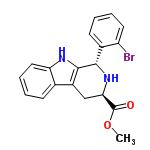 InChI=1/C19H17BrN2O2/c1-24-19(23)16-10-13-11-6-3-5-9-15(11)21-18(13)17(22-16)12-7-2-4-8-14(12)20/h2-9,16-17,21-22H,10H2,1H3/t16-,17+/m1/s1