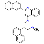 InChI=1/C33H29N3/c1-34-21-27(29-15-8-12-24-10-4-5-13-28(24)29)22-35-33-20-32(36-31-16-7-6-14-30(31)33)26-18-17-23-9-2-3-11-25(23)19-26/h2-20,27,34H,21-22H2,1H3,(H,35,36)