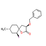 InChI=1/C17H21IO3/c1-12-7-8-17(15(18)9-12)10-14(16(19)21-17)20-11-13-5-3-2-4-6-13/h2-6,12,14-15H,7-11H2,1H3/t12-,14-,15+,17-/m1/s1