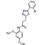 InChI=1/C18H16BrN3O4S/c1-24-11-7-8-14(15(9-11)25-2)20-16(23)10-27-18-22-21-17(26-18)12-5-3-4-6-13(12)19/h3-9H,10H2,1-2H3,(H,20,23)