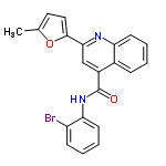 InChI=1/C21H15BrN2O2/c1-13-10-11-20(26-13)19-12-15(14-6-2-4-8-17(14)23-19)21(25)24-18-9-5-3-7-16(18)22/h2-12H,1H3,(H,24,25)