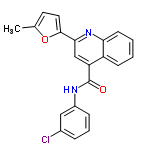 InChI=1/C21H15ClN2O2/c1-13-9-10-20(26-13)19-12-17(16-7-2-3-8-18(16)24-19)21(25)23-15-6-4-5-14(22)11-15/h2-12H,1H3,(H,23,25)