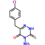 InChI=1/C10H9ClN4OS/c11-7-3-1-6(2-4-7)5-8-9(16)15(12)10(17)14-13-8/h1-4H,5,12H2,(H,14,17)