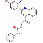 InChI=1/C23H16Cl2N4O2/c24-14-10-11-17(19(25)12-14)21-13-18(16-8-4-5-9-20(16)27-21)22(30)28-29-23(31)26-15-6-2-1-3-7-15/h1-13H,(H,28,30)(H2,26,29,31)