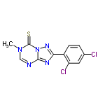 InChI=1/C11H7Cl2N5S/c1-17-5-14-10-15-9(16-18(10)11(17)19)7-3-2-6(12)4-8(7)13/h2-5H,1H3