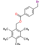 InChI=1/C20H23BrO2/c1-12-13(2)15(4)19(16(5)14(12)3)11-23-20(22)18-8-6-17(10-21)7-9-18/h6-9H,10-11H2,1-5H3