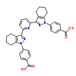 InChI=1/C33H29N5O4/c39-32(40)20-12-16-22(17-13-20)37-28-10-3-1-6-24(28)30(35-37)26-8-5-9-27(34-26)31-25-7-2-4-11-29(25)38(36-31)23-18-14-21(15-19-23)33(41)42/h5,8-9,12-19H,1-4,6-7,10-11H2,(H,39,40)(H,41,42)