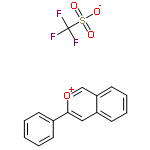 InChI=1/C15H11O.CHF3O3S/c1-2-6-12(7-3-1)15-10-13-8-4-5-9-14(13)11-16-15;2-1(3,4)8(5,6)7/h1-11H;(H,5,6,7)/q+1;/p-1