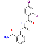 InChI=1/C15H11Cl2N3O2S/c16-8-5-6-9(11(17)7-8)14(22)20-15(23)19-12-4-2-1-3-10(12)13(18)21/h1-7H,(H2,18,21)(H2,19,20,22,23)