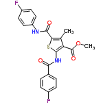 InChI=1/C21H16F2N2O4S/c1-11-16(21(28)29-2)20(25-18(26)12-3-5-13(22)6-4-12)30-17(11)19(27)24-15-9-7-14(23)8-10-15/h3-10H,1-2H3,(H,24,27)(H,25,26)