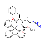 InChI=1/C33H29N5O4/c1-42-31(40)30-29(28(39)20-35-36-34)37(21-22-12-4-2-5-13-22)32(41)38(30)33(23-14-6-3-7-15-23)26-18-10-8-16-24(26)25-17-9-11-19-27(25)33/h2-19,28-30,39H,20-21H2,1H3/t28-,29?,30+/m1/s1